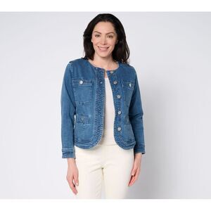 Studio Park Women's Jacket Sz M Denim Lady Blue A680999